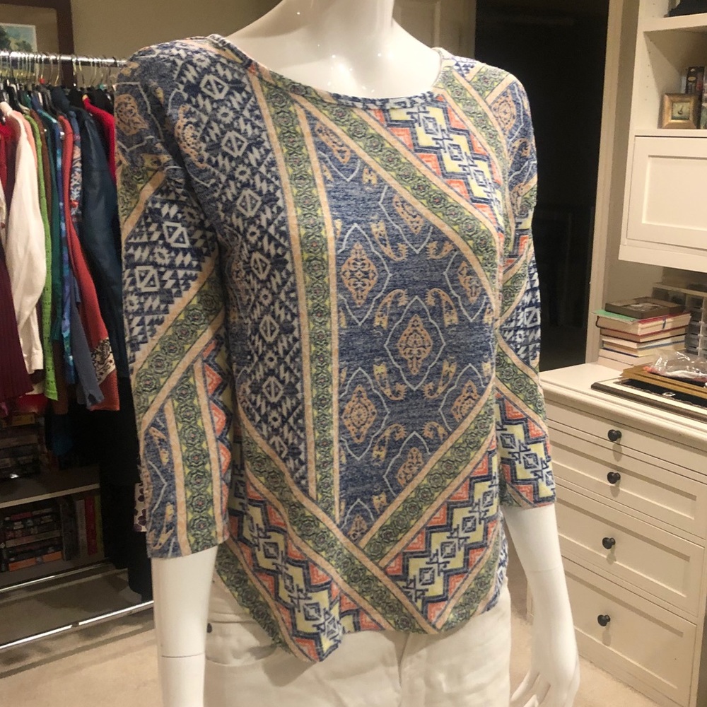 Boho Style Rainbow Blouse